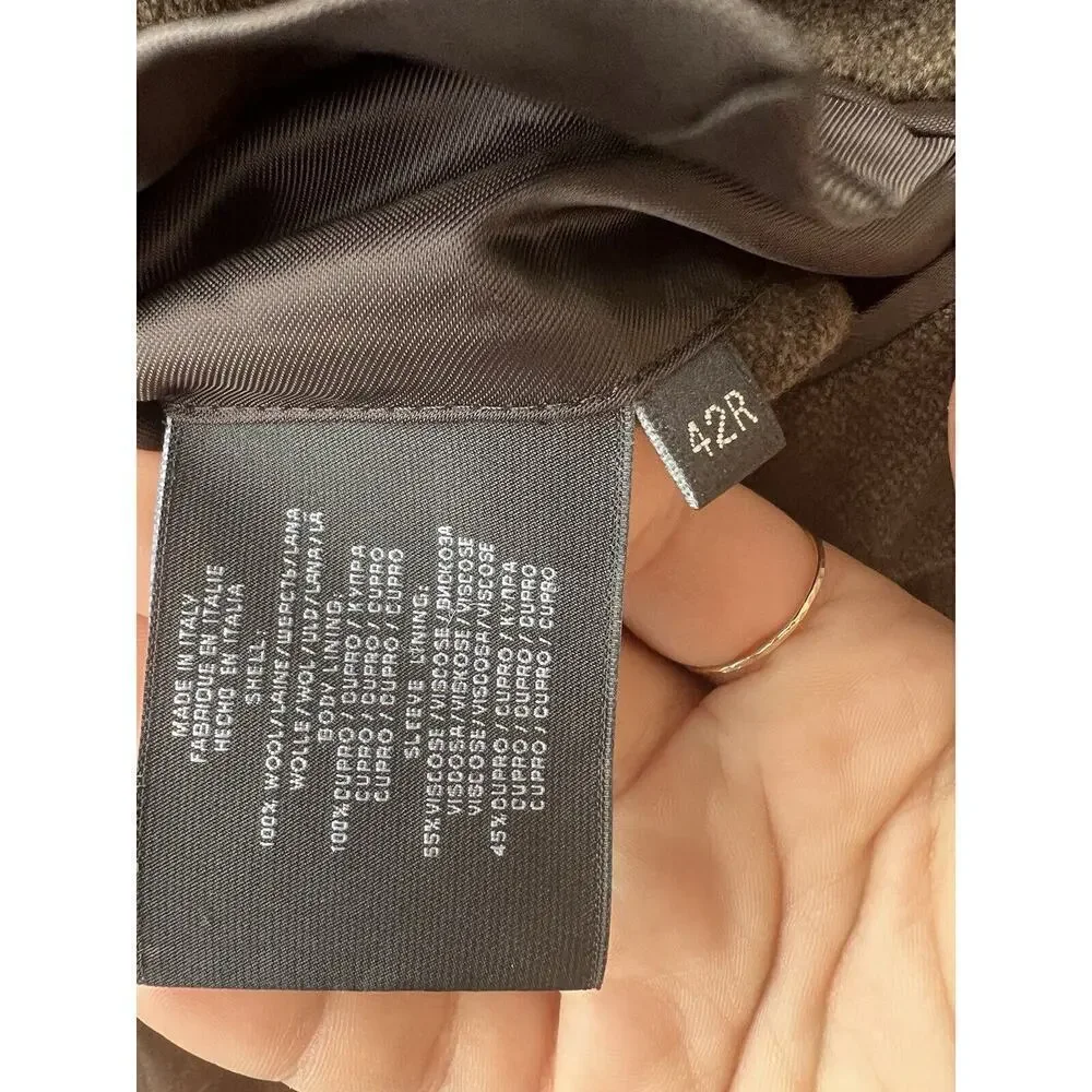 Ralph Lauren Black Label Slim Fit 100% Wool Brown blazer Sport Jacket 42R - Picture 6 of 12